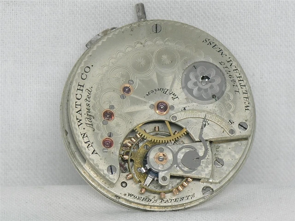 РЕДКАЯ AMN. 16 РУБИНОВЫЙ ДРАГОЦЕННЫЙ КАМЕНЬ 1874 МОДЕЛЬ 14S WALTHAM КАРМАННЫЕ ЧАСЫ MOV'T, РАБОТАЕТ! - Изображение 3 из 4