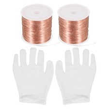 Filo per gioielli 328 piedi calibro 28 gioielli perline filo 100 m/0,3 mm rame rosso confezione da 2