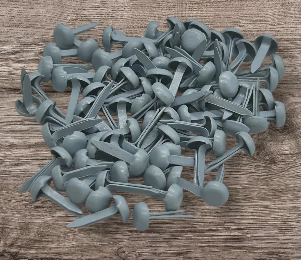 Lote de 205 Mini Brads de Colores Decorativos Álbumes de Recortes Gris Metálico Verde y Azul Foto 2 de 4