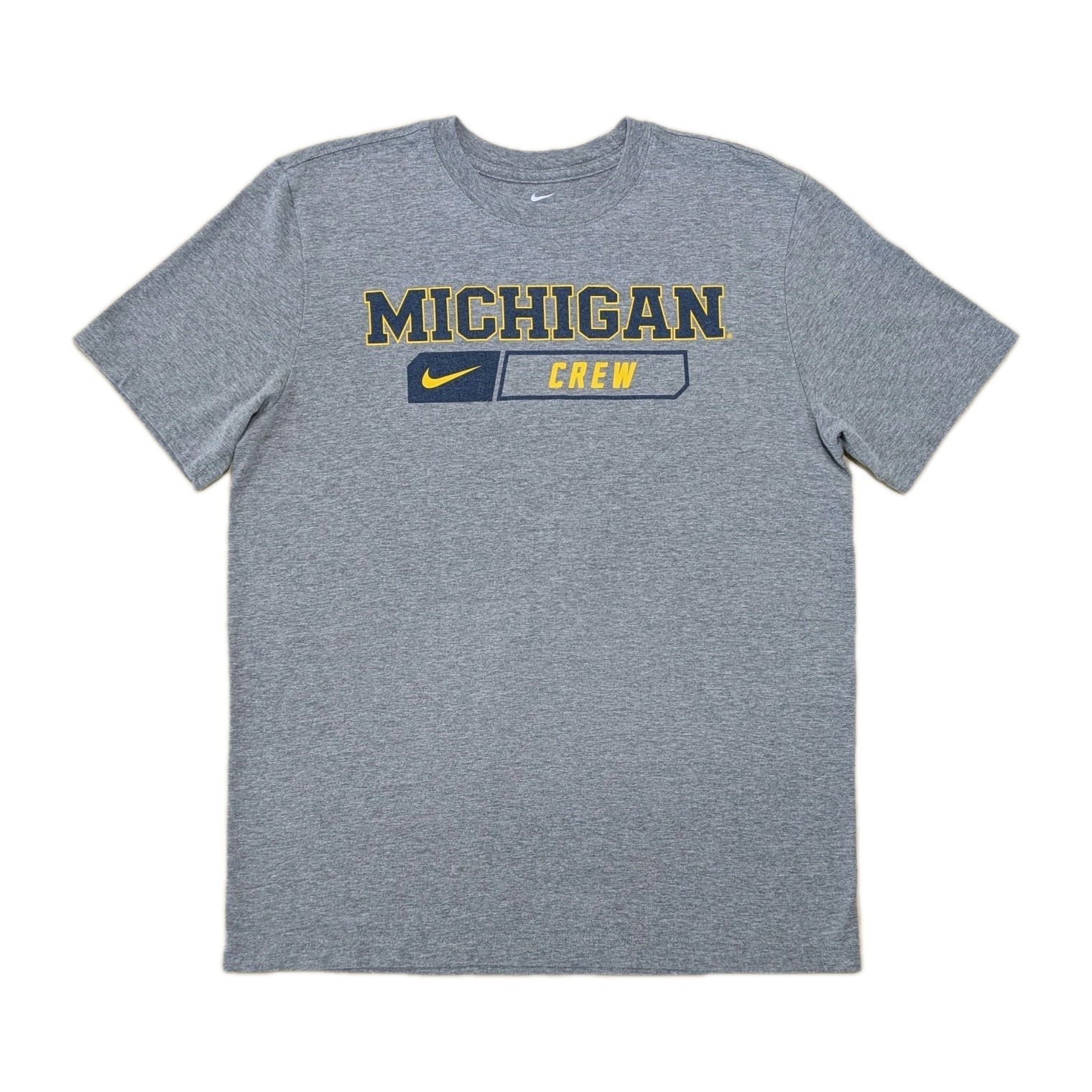 FILA T shirt Nike University Of Michigan Crew manica corta grigia taglia media