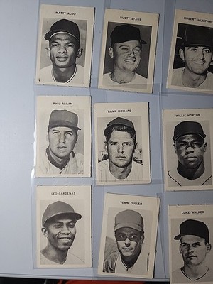 LOT OF 11 DIFFERENT 1969 MILTON BRADLEY BB GAME CARDS (35)