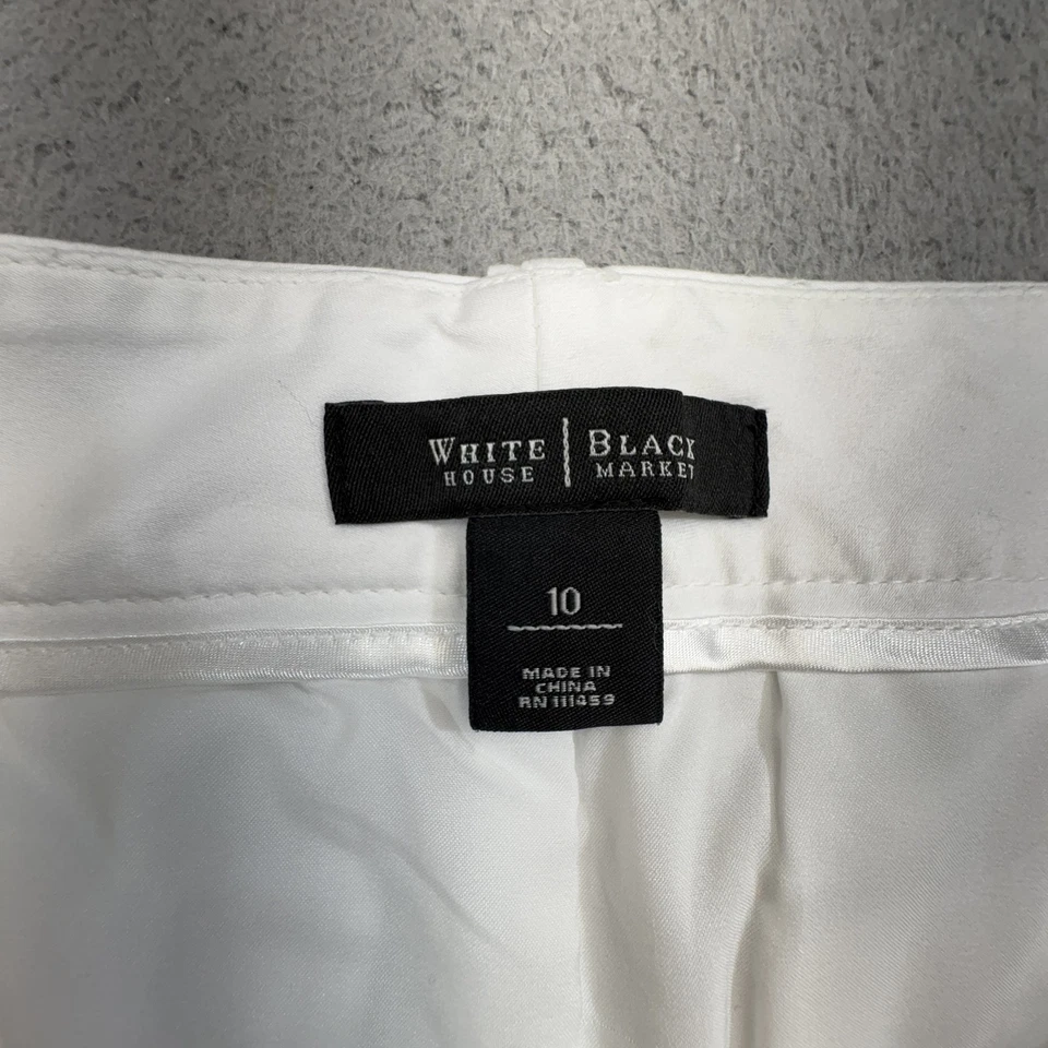 Pantalones cortos White House Black Market para mujer 10 bermudas ajustadas elásticas verano WHBM 32x10 Foto 2 de 4