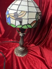 tiffany style table lamp Hummingbird Bird Of Paradise used Beautiful