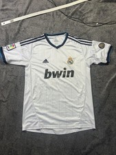 Real Madrid Jersey Mens Large White Soccer Bwin LFP ClimaCool Adidas Ramirez 70