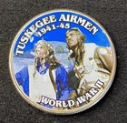 Colorized Kennedy JFK Half Dollar World War II Tuskegee Airmen Free Shipping