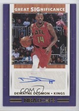 2019-20 Panini NBA Hoops Great SIGnificance Gold /10 Dewayne Dedmon Auto 0c6