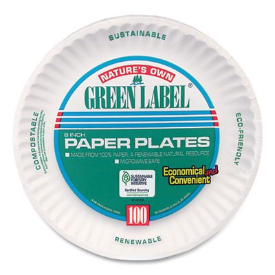 AJM Packaging Corporation PLATE,6" PAPER,WHT 40111 AJM PACKAGING CORP. AJM
