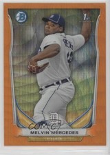 2014 Bowman Prospects Chrome Retail Orange Wave Refractor Melvin Mercedes 2vk