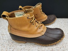 LL BEAN USA Vintage Maine Hunting Shoe Leather Duck Boots Men's Size 10