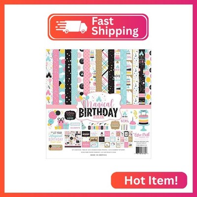 Echo Park Paper Company Magical Birthday Girl Collection Kit Paper, 12-x-12-Inch