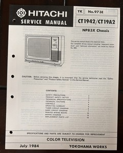 Hitachi TV Manual | eBay