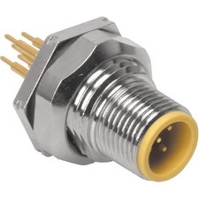 1Pc TURCK FSFD 4.5 Receptacle, M12, 5 Pin, Male:PCB Mount, 4 A:250 V, EuroF