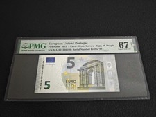 2013 European Union Portugal 5 Euro Pick: 20m PMG 67 EPQ Superb Gem UNC