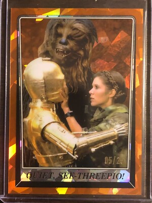 2023 Topps Star Wars ROTJ Chrome Sapphire #95 Quiet, See-Threepio! 05/25 ORANGE