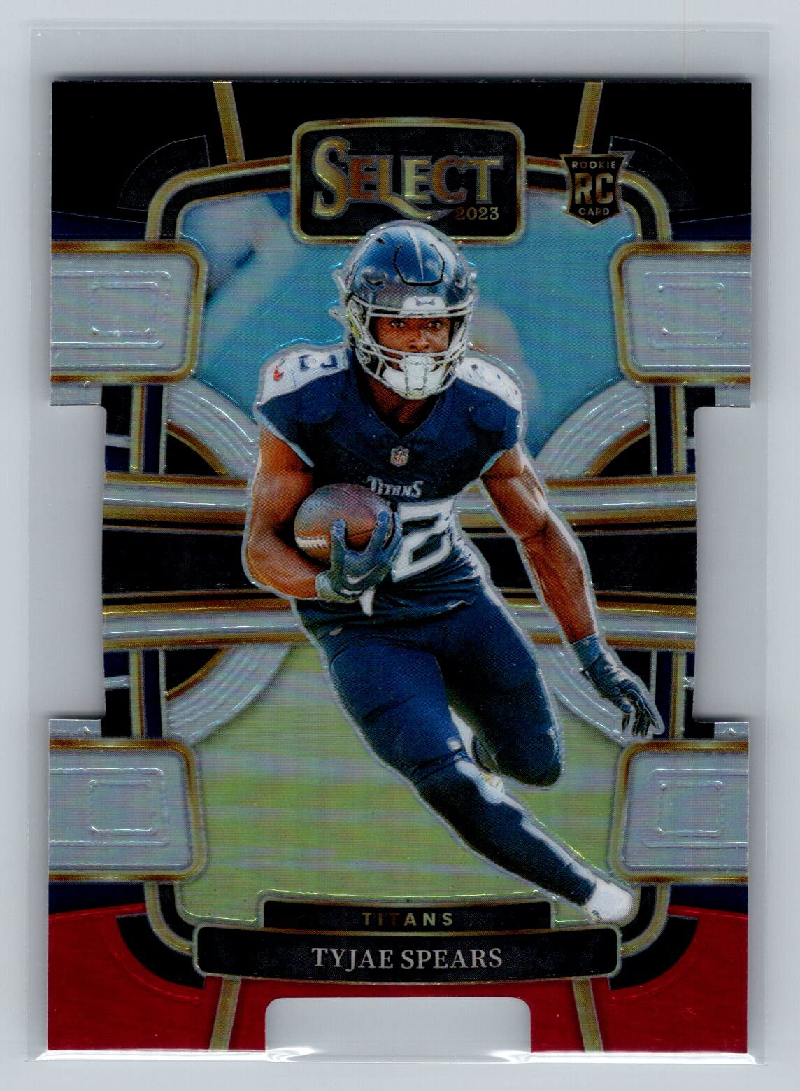 2023 Select Tyjae Spears #97 Black and Red Prizms Die Cuts Tennessee Titans