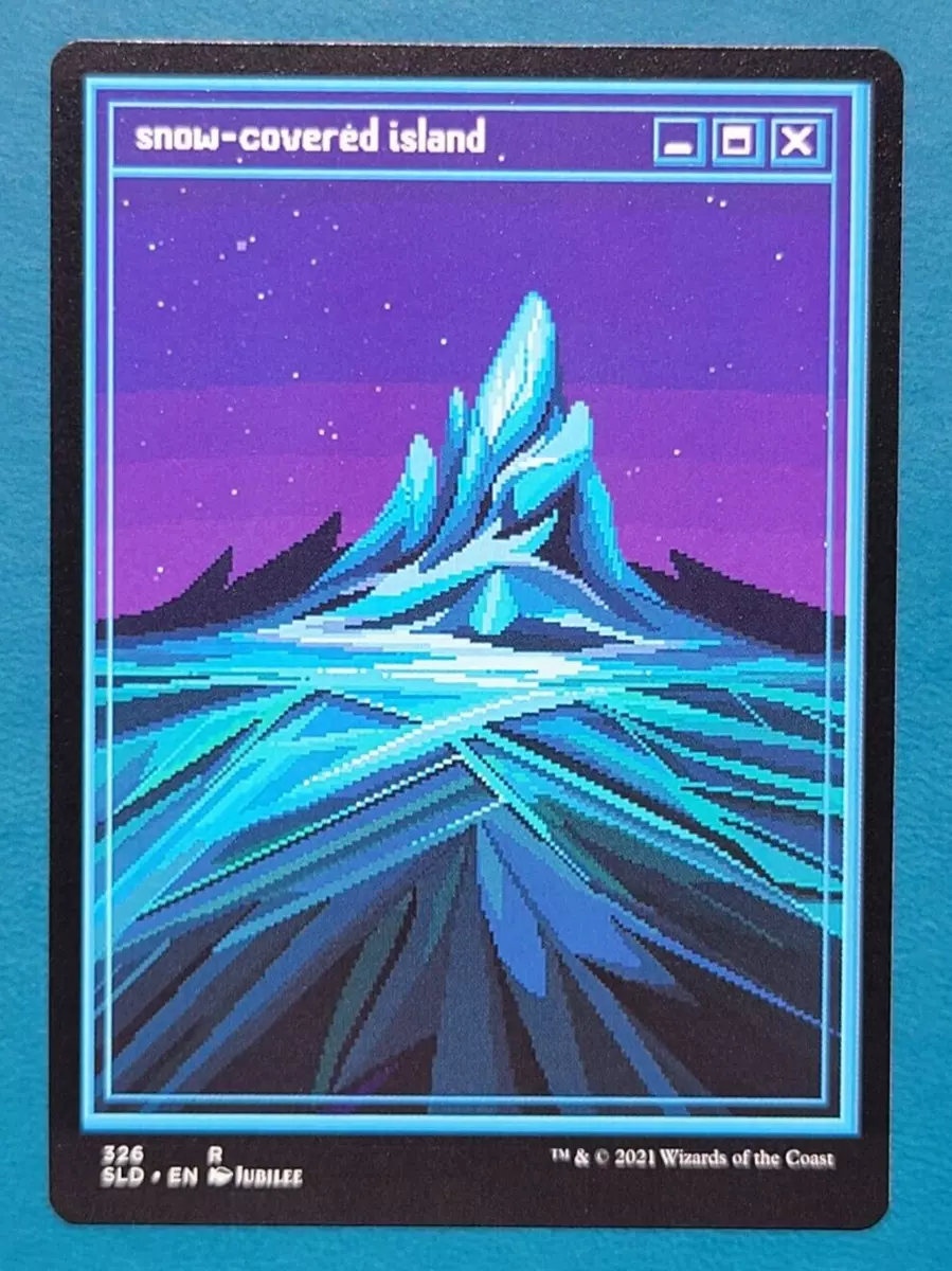 MTG - Secret Lair - PixelSnowLands.jpg - Snow-Covered Island #326 - NON-FOIL