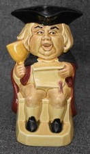 HANDSOME VINTAGE H.J. WOOD & SONS BURSLEM ENGLAND COLLECTIBLE "TOBY" JUG