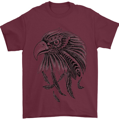 Adler Ornithologie Greifvogel Herren T-Shirt 100% Baumwolle