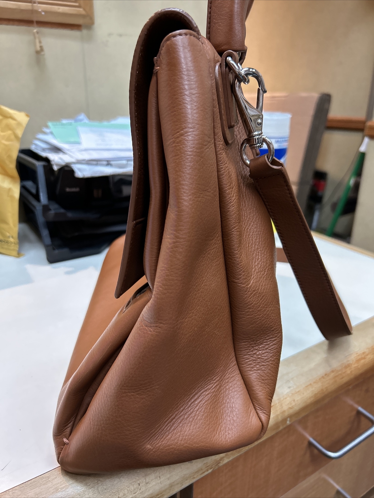 Givenchy Pandora Large Brown Leather Shoulder Bag - image 5