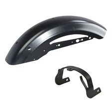 Unpainted Black Rear Fender & Support Bracket Fit For Harley Sportster XL 10-22