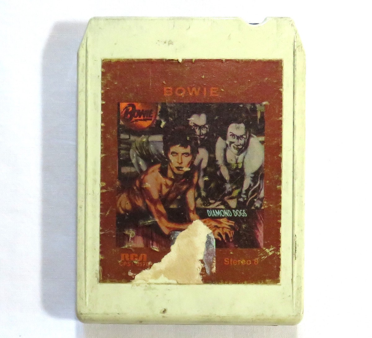 David Bowie Diamond Dogs 8 Track Tape 1970's RCA Label White David Bowie Diamond Dogs 8 Track Tape 1970's RCA Label White