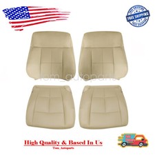 Driver Passenger Bottom Top Leather Seat Cover Tan For 07-14 Lincoln Navigator