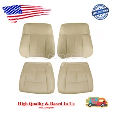 Driver Passenger Bottom Top Leather Seat Cover Tan For 07-14 Lincoln Navigator