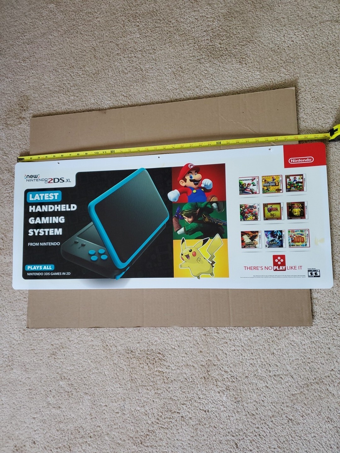 Nintendo 3DS Kiosk Display Translite Signage Super Mario Pikachu eBay