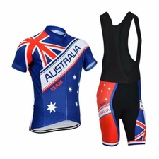 Mens summer Australia cycling jerseys Cycling Strap Shorts set Bicycle Jersey