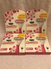 Schick Quattro Razor Blades for Women NIB Lot of 4 Refill Cartridges