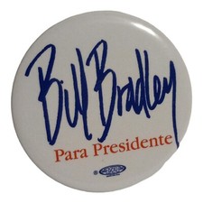 Bill Bradley Para Presidente 2000 Political Election Campaign Pin Spanish 