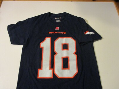 DENVER BRONCOS PEYTON MANNING #18 JERSEY STYLE T-SHIRT SMALL