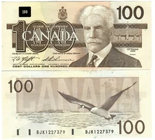 Canada 100 Dollars 1988 UNC "BJK" Knight/Thiessen