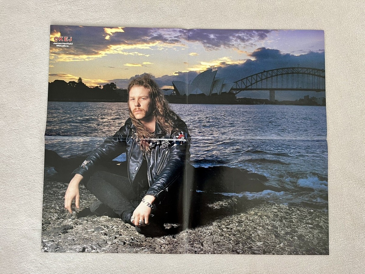 METALLICA 1989 JAMES HETFIELD Poster Swedish Music Magazine 1980s