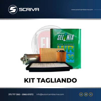 KIT TAGLIANDO COMPLETO FILTRI OLIO SELENIA 5W30 COMPATIBILE CON FIAT PUNTO PANDA 500 DOBLO MOTORI 1.3 MULTIJET EURO 5