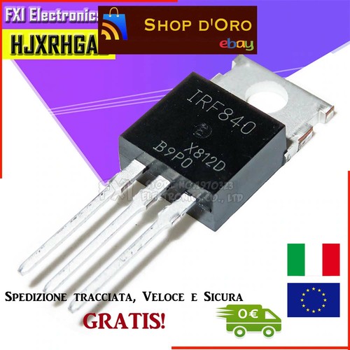 N Channel Mosfet Irf840 Mosfet 5 Pezzi Transistor Di Potenza Power Mosfet MOS IRF840 TO-220 500v 8a Tipo N Bc547 Transistor Nastro Isolante Elettricista - Foto 9