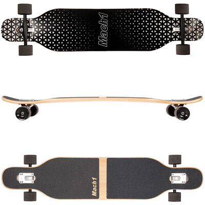 Mach1 Bambus Longboard mit Keramik Kugellager Camber Drop Through Cruiser Board