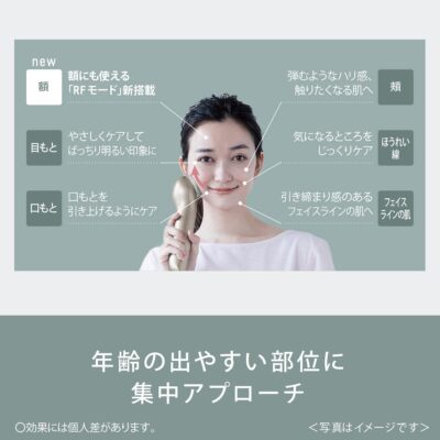PANASONIC Facial Beauty Device Sonic RF Lift Care Gold Tone EH