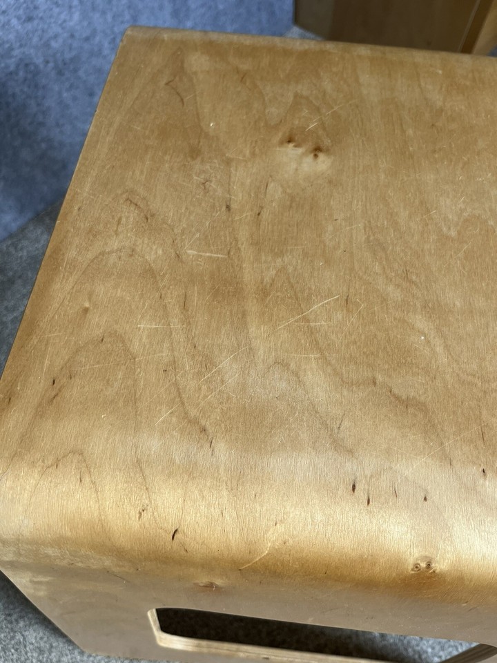 Vintage IKEA Plywood Benjamin Stool by Lisa Norinder 1999 Design Bent