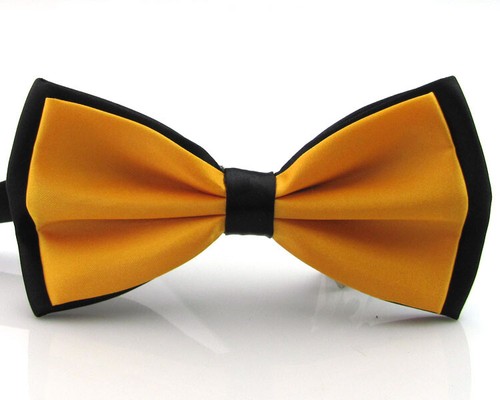 Men Satin Black Pre-tied Bowtie Adjustable Wedding Party Formal Business Bow Tie - Picture 12 of 20