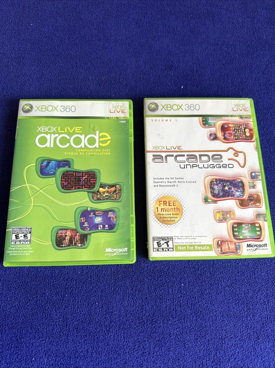 Xbox Live Arcade Lot Of Game Xbox 360 Unplugged Compilation