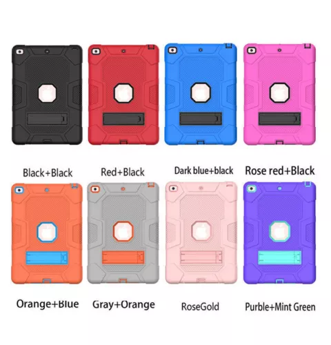 Heavy Duty Tough Hard Case Cover For iPad 5/6/7/8/9th Gen Mini Air Pro 11" 12.9" - Picture 2 of 70