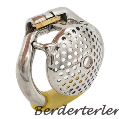 Flat Cage Stainless Steel Small Size Male Chastity Device Cage Peni Lock Belt