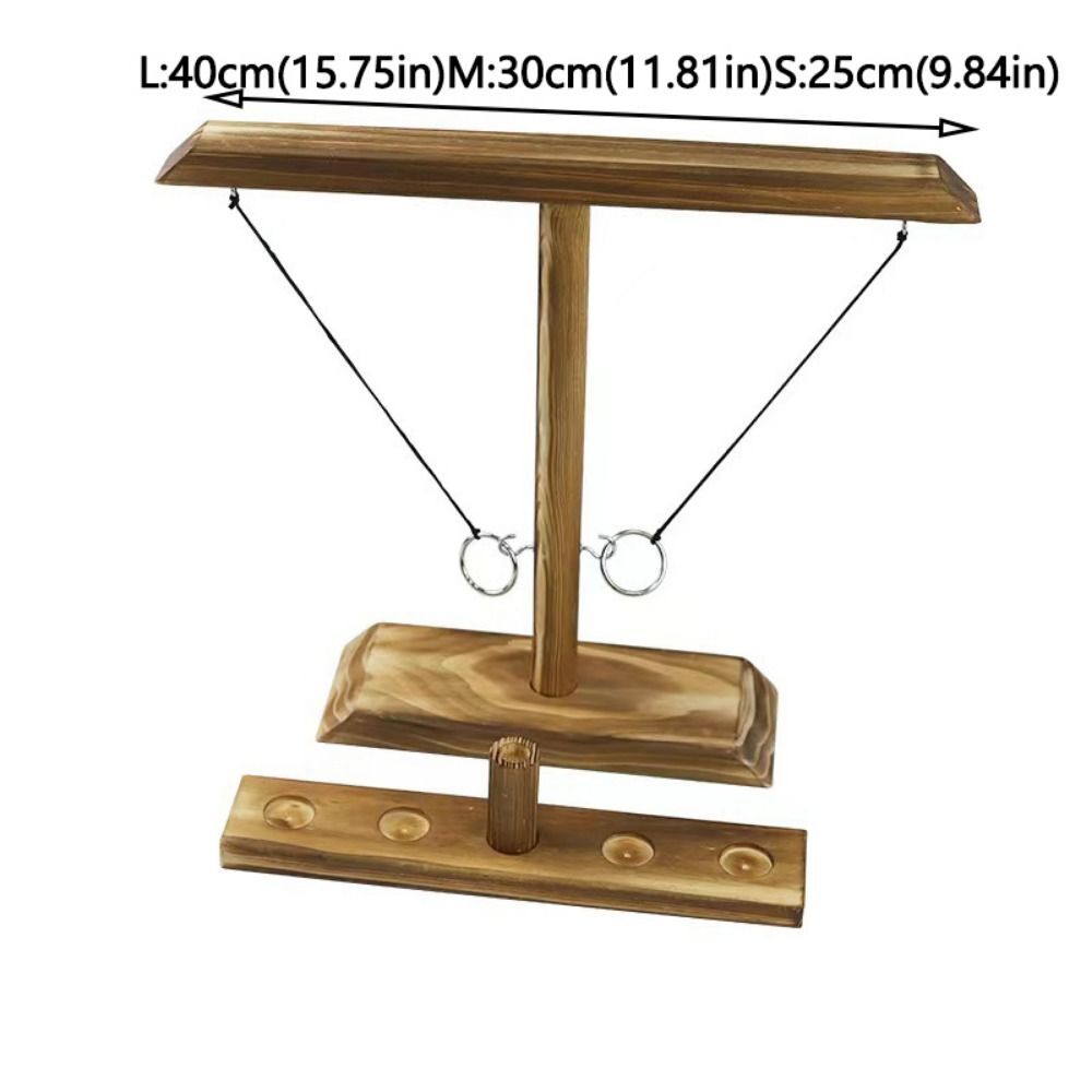 Wooden Hook And Ring Game Set Handheld Table Top Games Board Games Wooden hook and ring game set handheld table top games board games