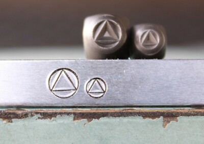 SUPPLY GUY 4mm/6mm Recovery Symbol Metal Punch 2 Stamp Set SGCH490491