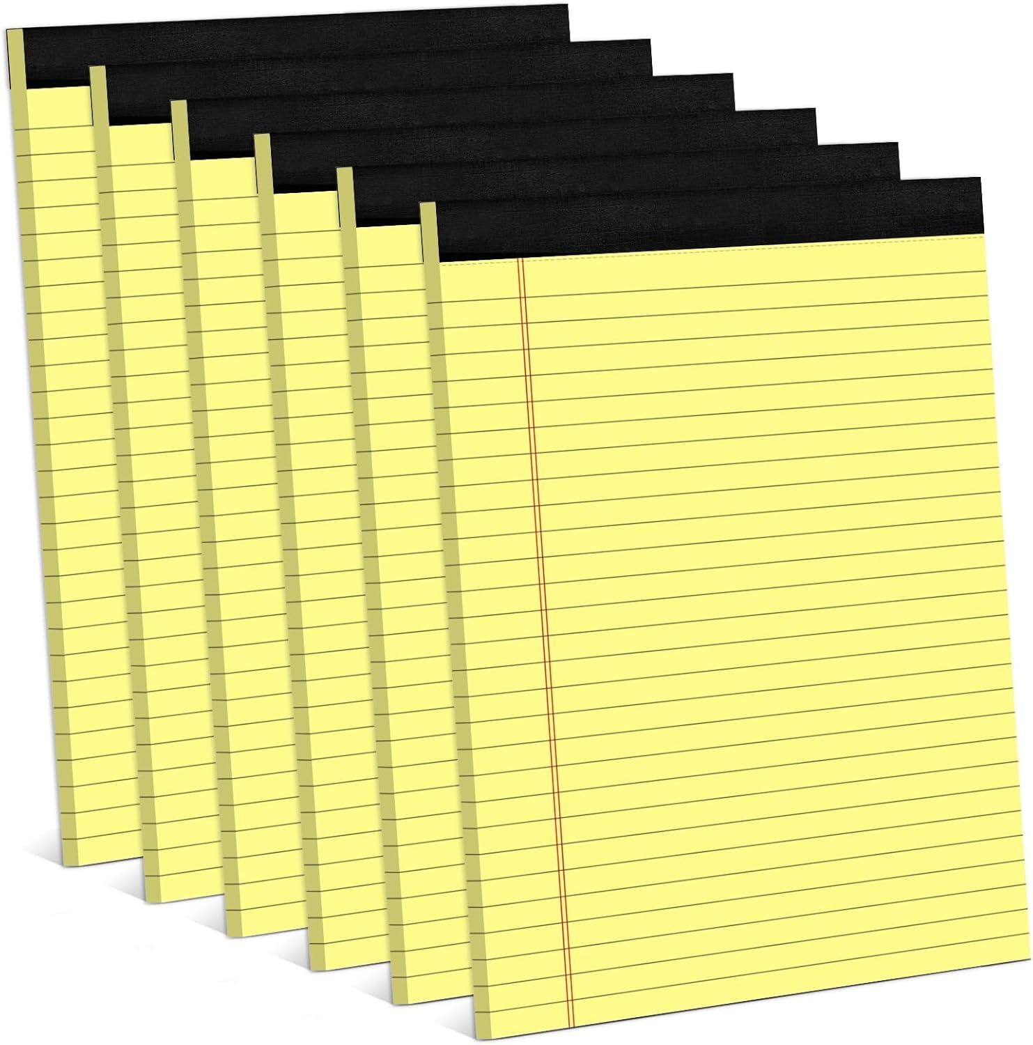 8 Pack Yellow Wide Ruled Legal Pads 8.5 x 11 Lined Note Paper