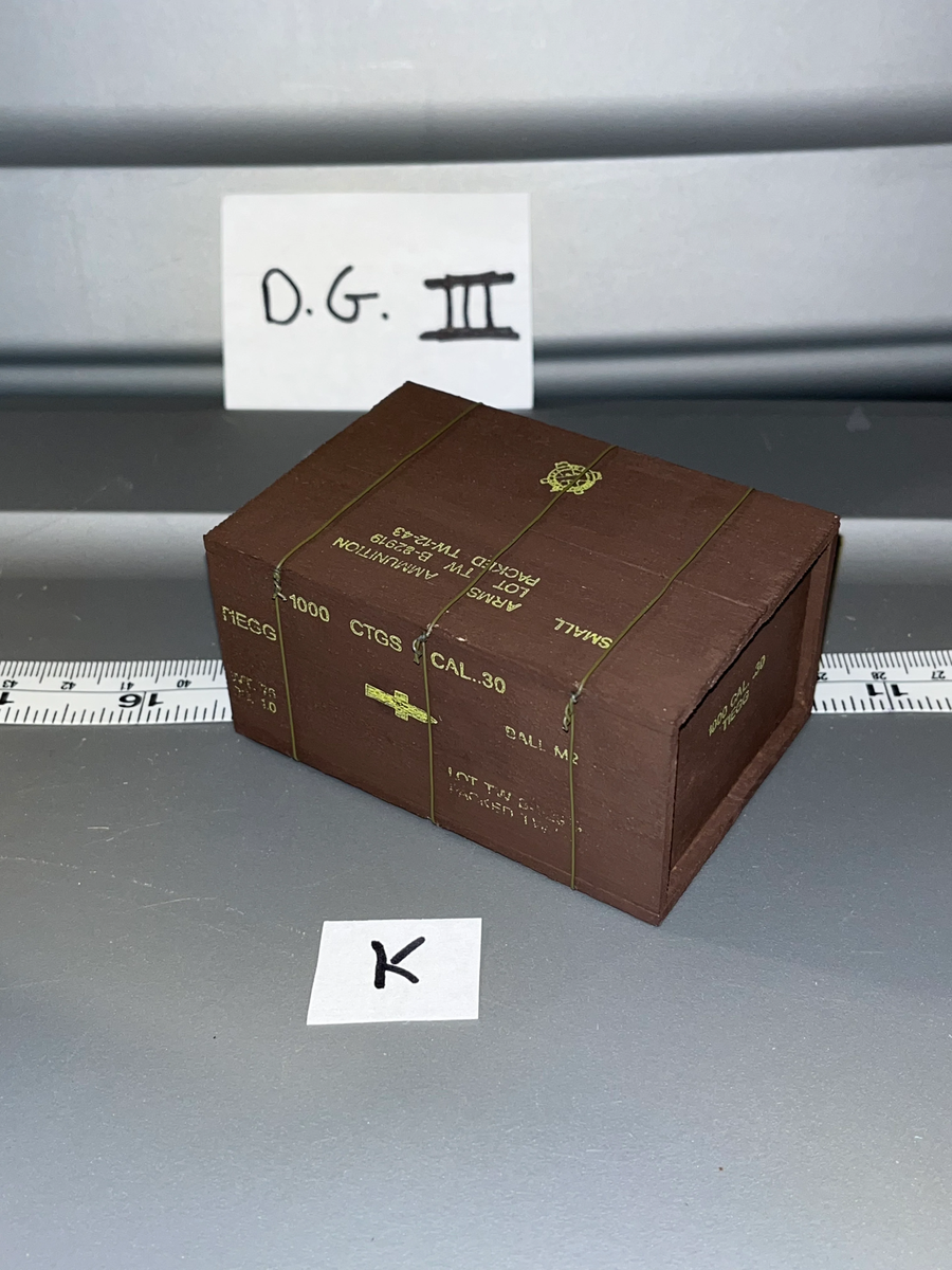1/6 Scale WWII US .30 Caliber Ammunition Crate 108883 | eBay