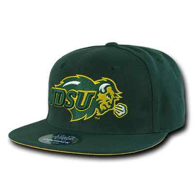 North Dakota State Bison Cap - NDSU NCAA Fitted Flat Bill Baseball Hat