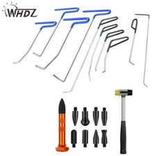 WHDZ Car Push Puller Rods Tools Dent Paintless Repair Hammer kits Removal 10Pcs