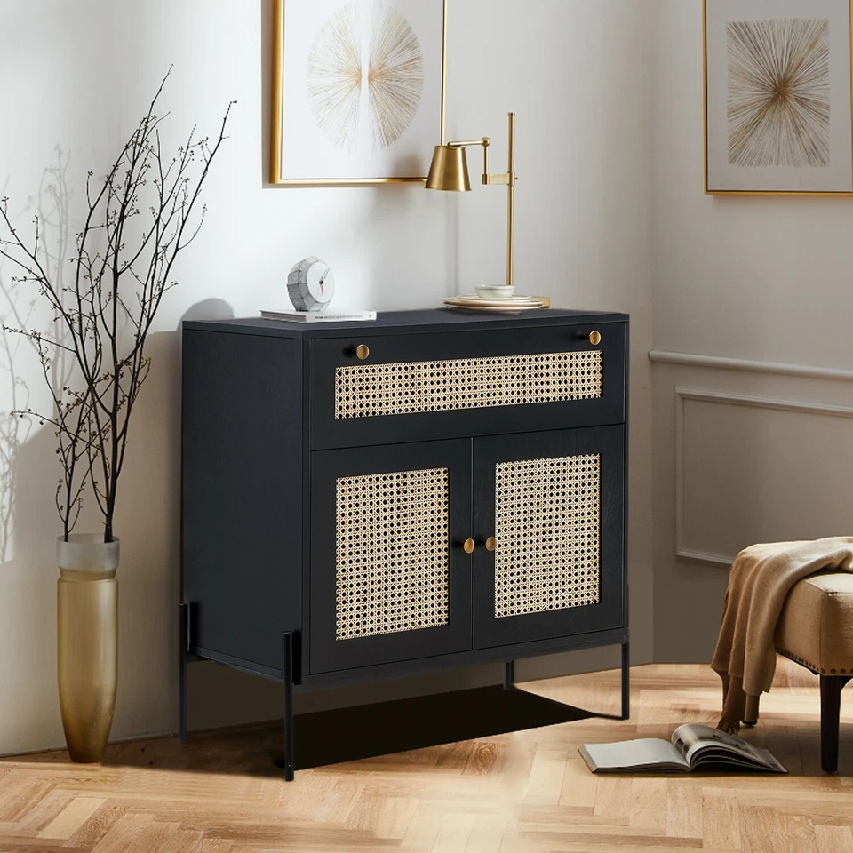 Cómoda vintage con cajón y armario cerrado para salón, dormitorio, entrada Foto 4 de 4